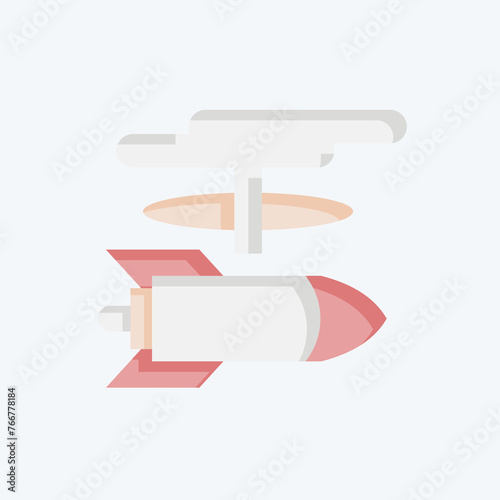 Icon Nuclear Weapon. related to Nuclear symbol. flat style. simple design editable. simple illustration