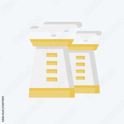 Icon Radioactive. related to Nuclear symbol. flat style. simple design editable. simple illustration