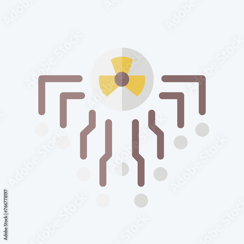 Icon Radiation. related to Nuclear symbol. flat style. simple design editable. simple illustration