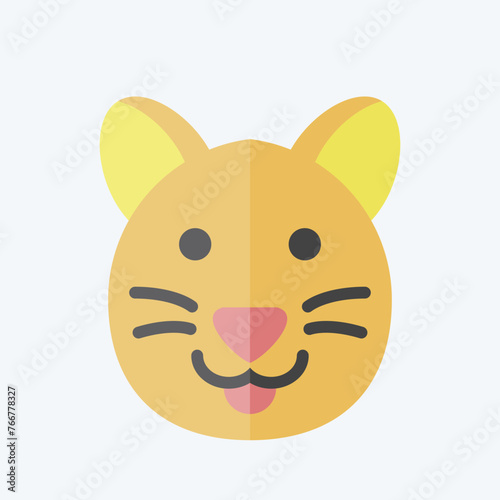 Icon Cat. related to Animal symbol. flat style. simple design editable. simple illustration