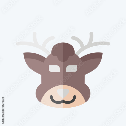 Icon Deer. related to Animal symbol. flat style. simple design editable. simple illustration