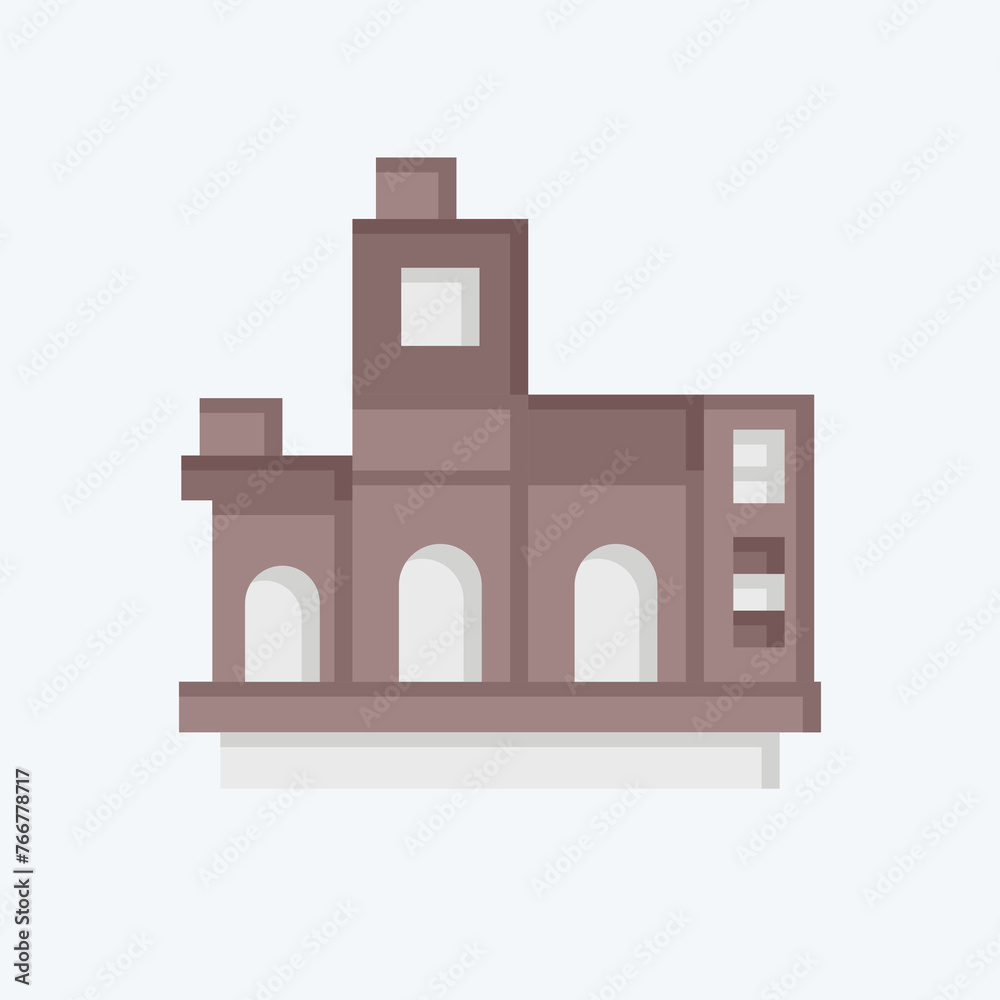 Icon La Boca Argentina. related to Argentina symbol. flat style. simple design editable. simple illustration