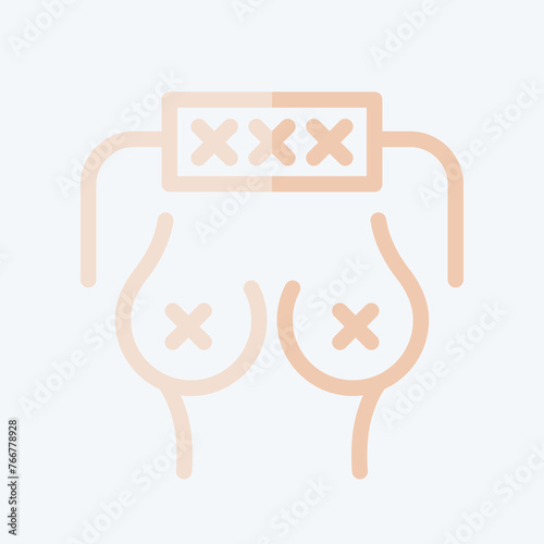 Icon Porn. related to Addiction Dictionary symbol. flat style. simple design editable. simple illustration