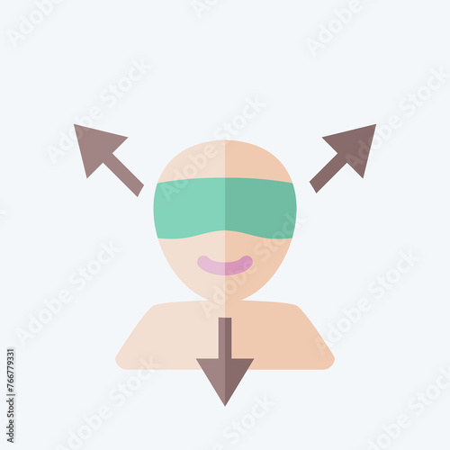 Icon Virtual Reality. related to 3D Visualization symbol. flat style. simple design editable. simple illustration photo