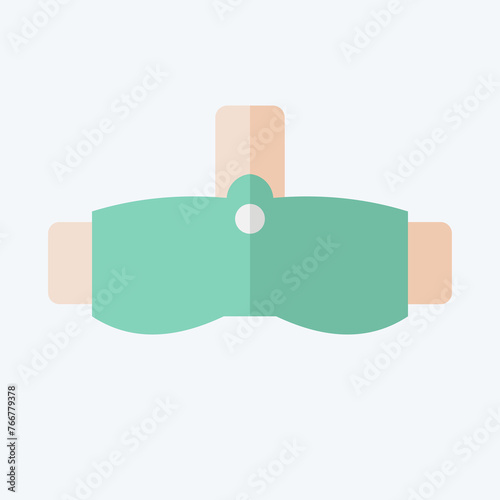 Icon VR Glasses. related to 3D Visualization symbol. flat style. simple design editable. simple illustration photo