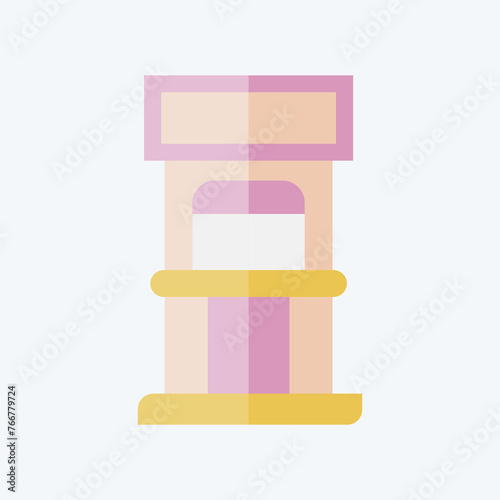 Icon Ticket Office. related to Amusement Park symbol. flat style. simple design editable. simple illustration