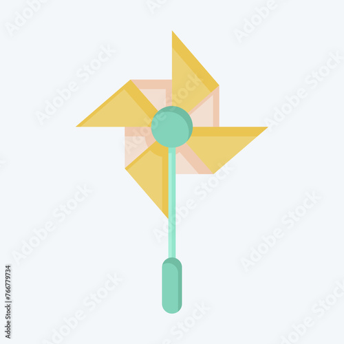 Icon Windmill. related to Amusement Park symbol. flat style. simple design editable. simple illustration