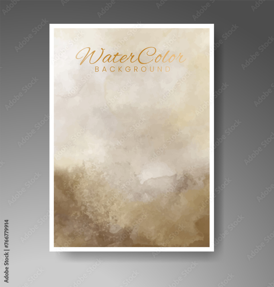 Cover template with watercolor background. Design for your cover, date, postcard, banner, logo.