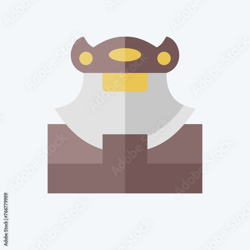 Icon Ulu Blade. related to Alaska symbol. flat style. simple design editable. simple illustration
