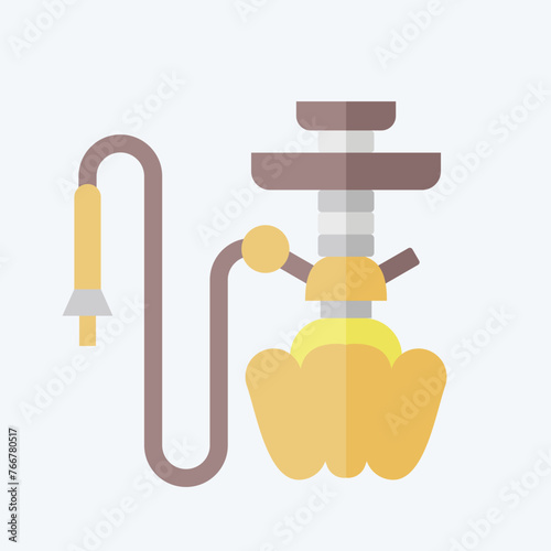 Icon Hookah. related to Saudi Arabia symbol. flat style. simple design editable. simple illustration photo