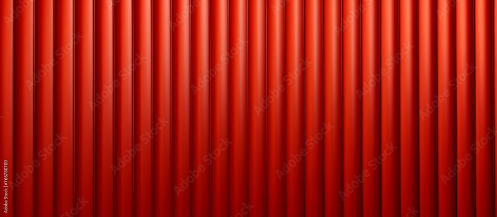 A close up of a red corrugated metal wall with shades of brown, orange, amber, and magenta creating a pattern of symmetry. Tints of peach and electric blue add contrast