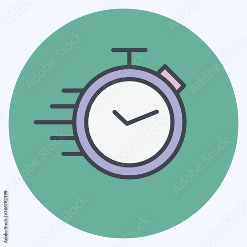 Icon Quick Response. suitable for Feedback symbol. Color Mate Style. simple design editable. design template vector. simple symbol illustration