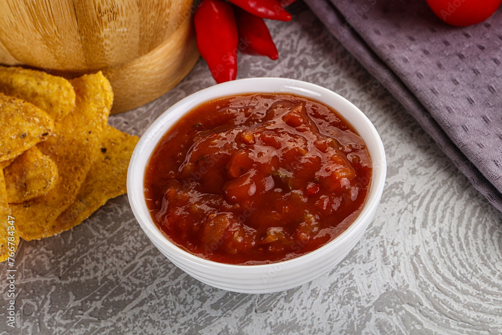 Spicy mexican sauce Salsa dip Spicy mexican sauce Salsa dip