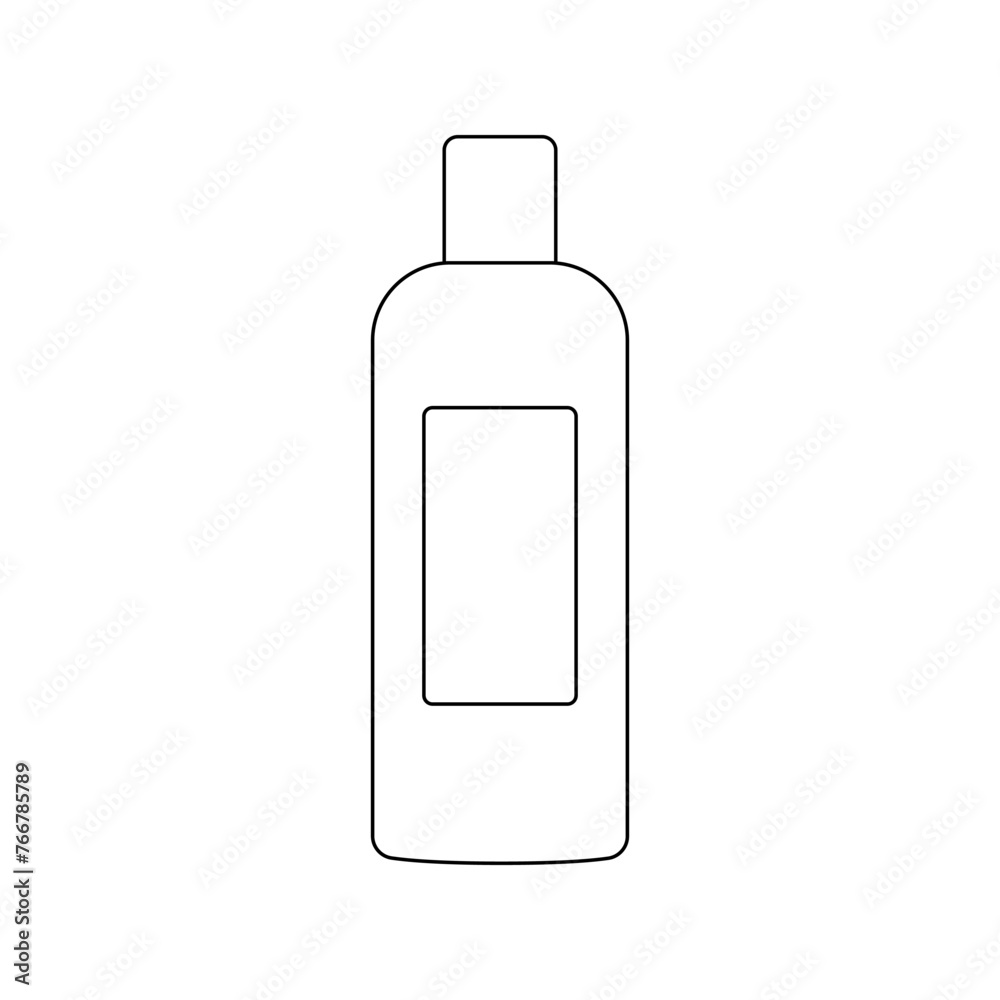 Cosmetic container vector linear icon isolated on white background. Cosmetic container vector linear icon isolated on white background.