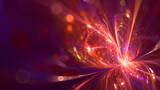 Abstract light streaks fractal background with copy space.
