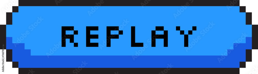 Obraz premium Pixel Game Replay Icon