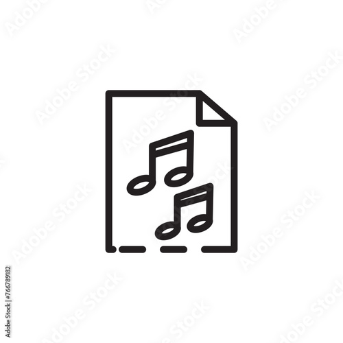 Audio File Melody Line Icon