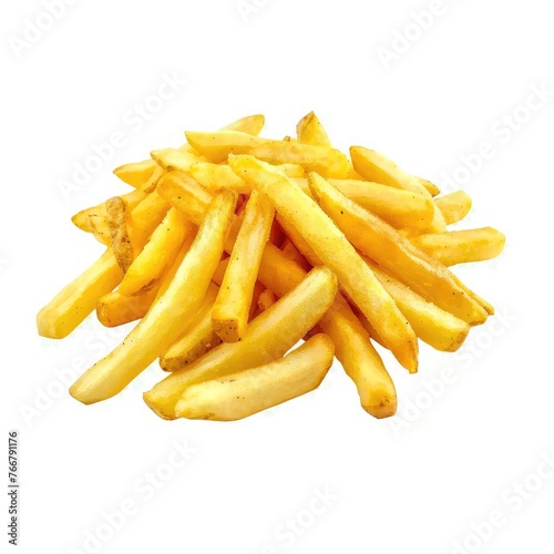 Fries isolated on white background