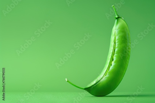 Green Pea on Green Background