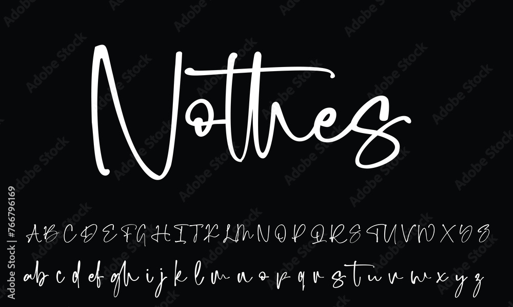 Fototapeta premium A hand-drawn signature logo design template