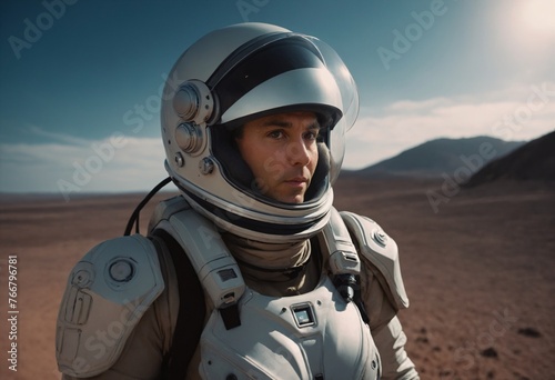 Portrait of a male astronaut.