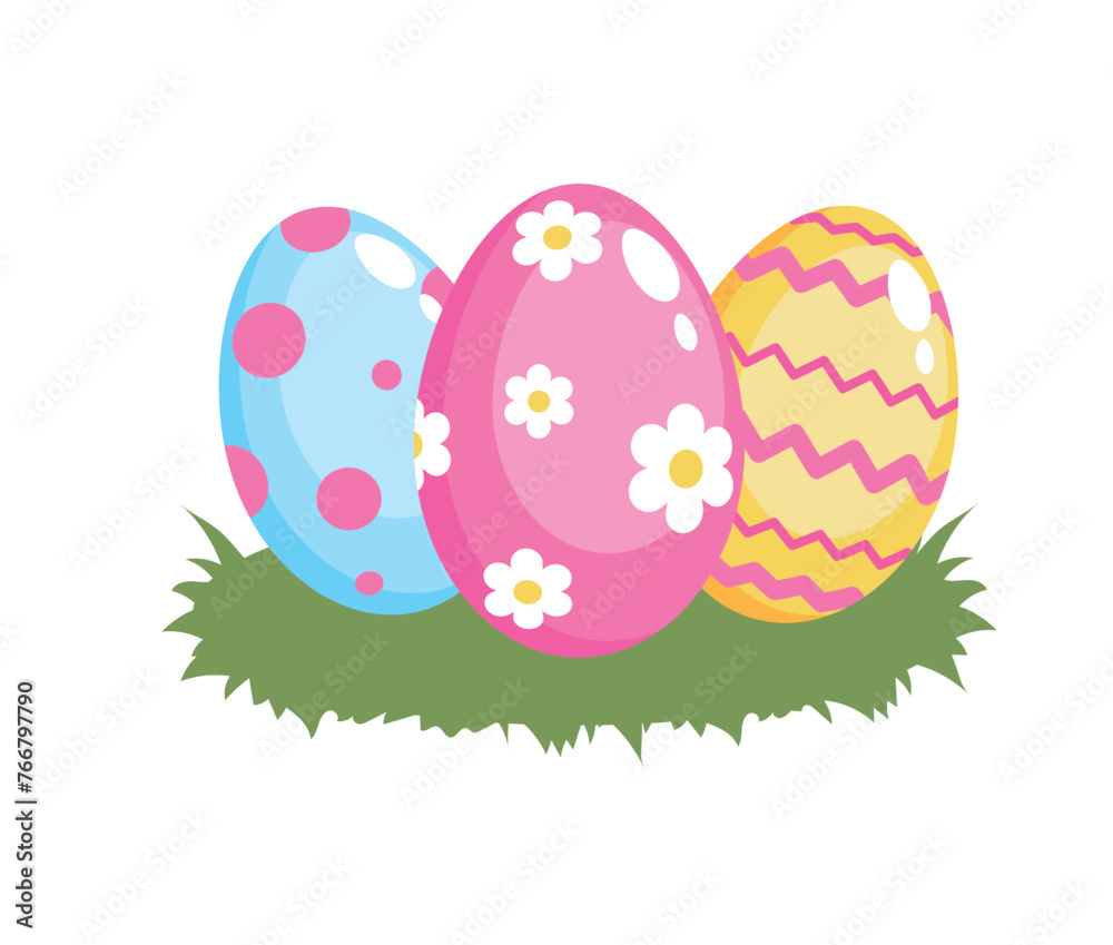 easter eggs celebration isolated