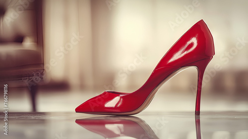 red high heels , generative ai © Mahnoor