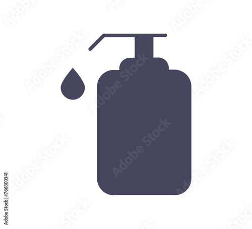 Silhouette Hand wash in sanitiser vector illustration design isolated on white background, symbol for your web site design, icon logo, app, UI.