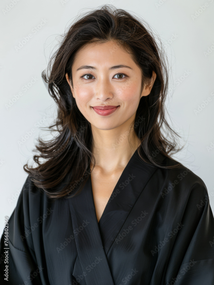 Corporate Asian businesswoman portrait isolate from a copyspace background for text Corporate Asian businesswoman portrait isolate from a copyspace background for text
