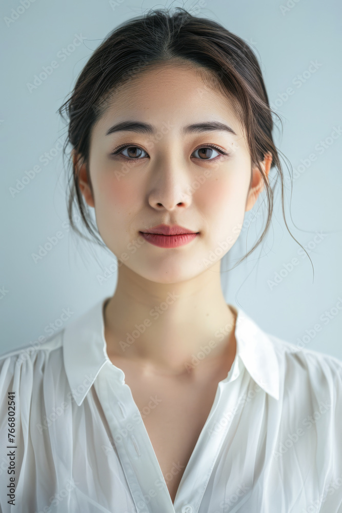 Corporate Asian businesswoman portrait isolate from a copyspace background for text Corporate Asian businesswoman portrait isolate from a copyspace background for text