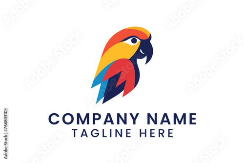 parrot logo design tshirt vector graphic art