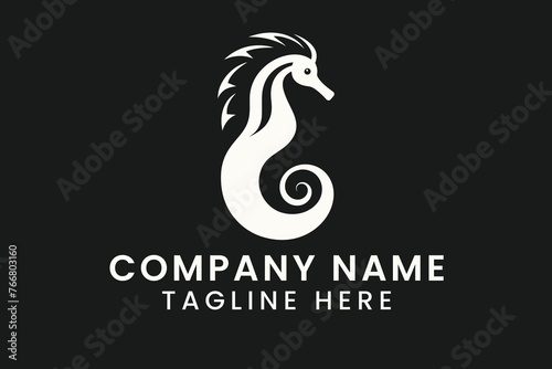 sea horse logo design tshirt vector graphic art