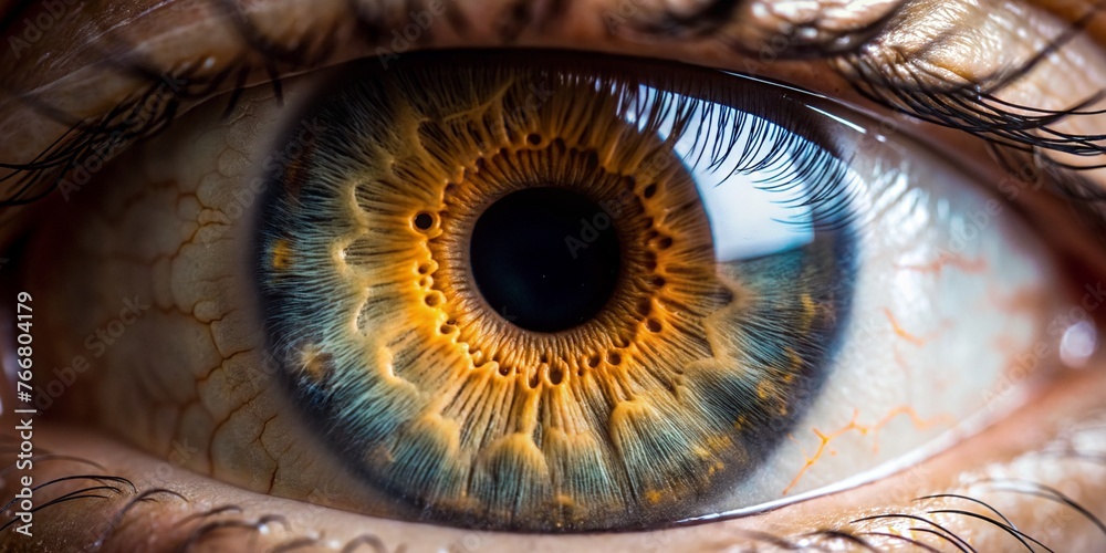 Human Eye Iris Close-up