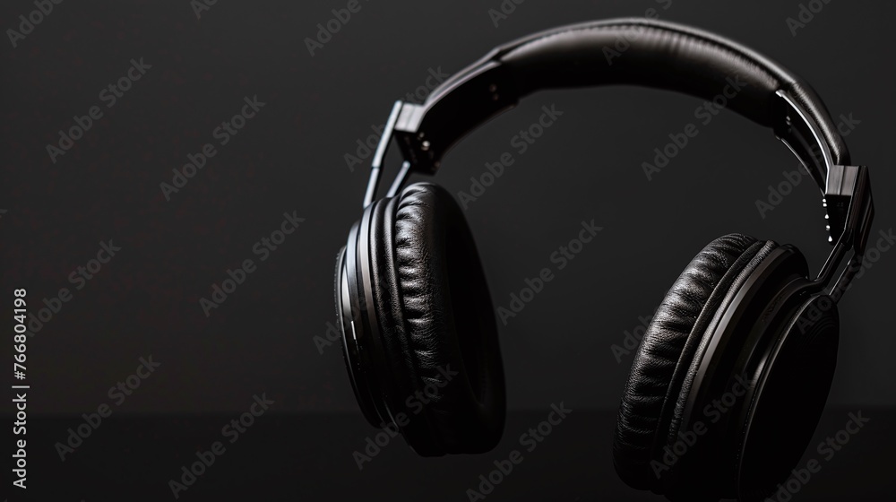 black futuristic headphones in closeup with a focus on sleek and innovative design perfect for those who value high quality sound and modern tech in their music experience black futuristic headphones in closeup with a focus on sleek and innovative design perfect for those who value high quality sound and modern tech in their music experience