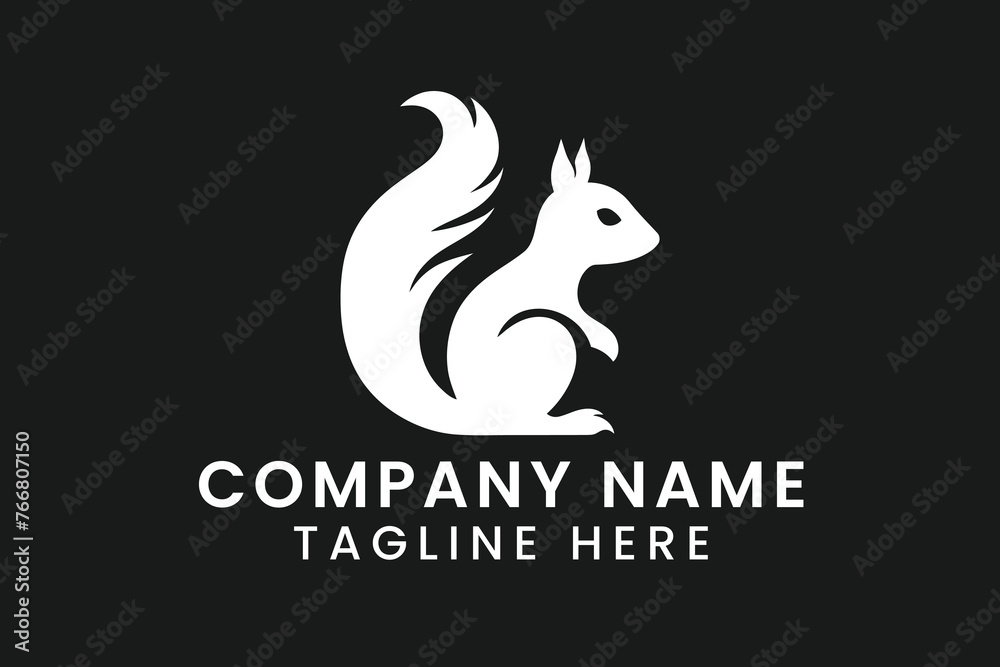 squirrel logo design tshirt vector graphic art