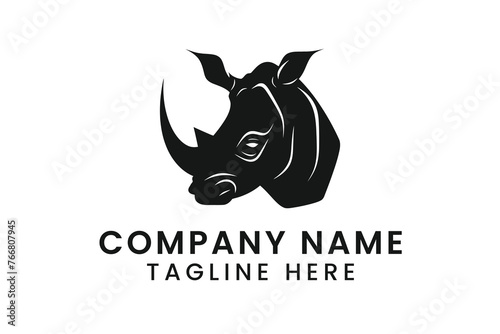 rhino logo design tshirt vector graphic art