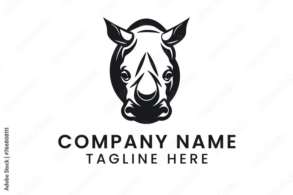 rhino logo design tshirt vector graphic art rhino logo design tshirt vector graphic art