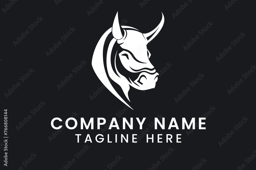 cow head logo logo design tshirt vector graphic art