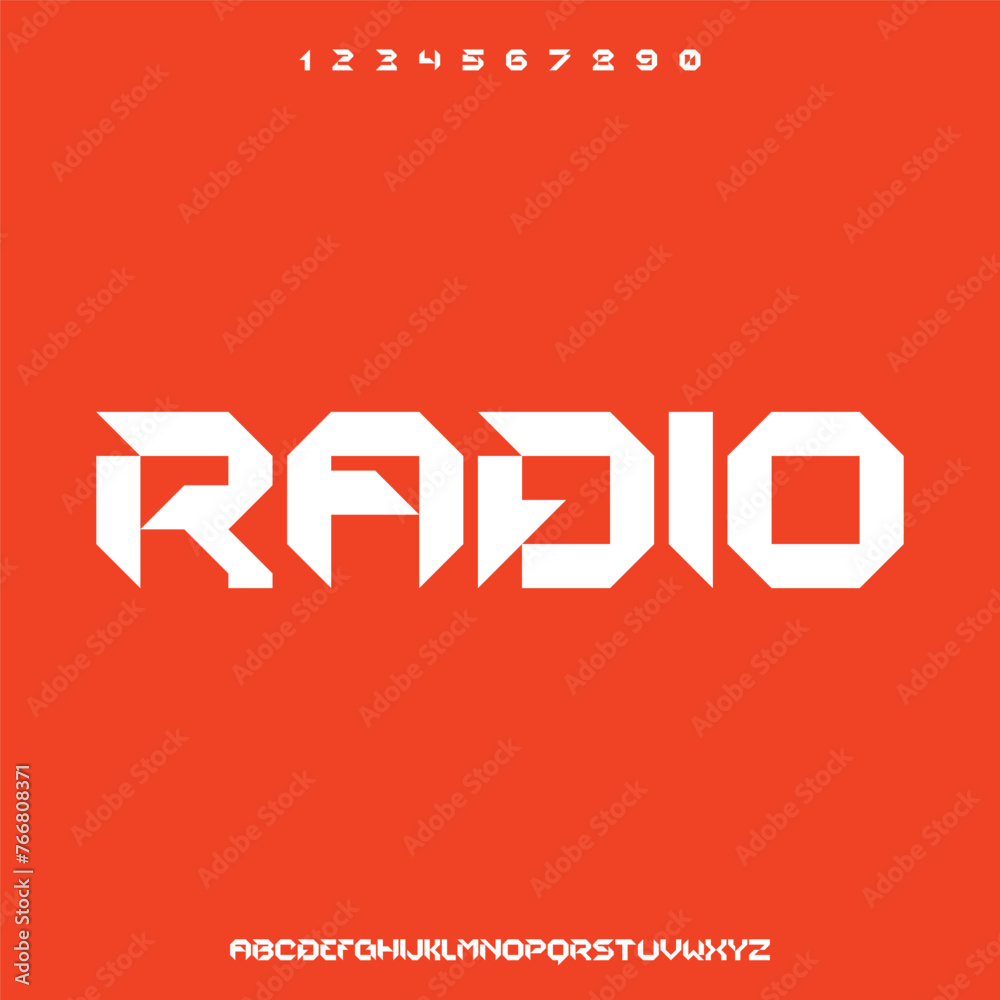 Obraz premium retro font alphabet typeface vector