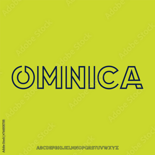 OMNICA luxury modern font alphabetical vector set photo
