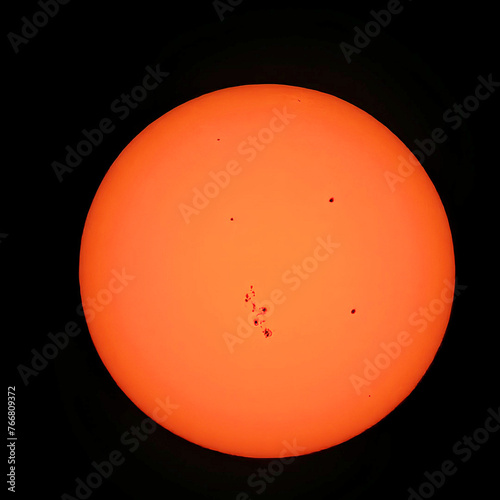 Принти на полотні Close-up image of the sun with multiple sunspots