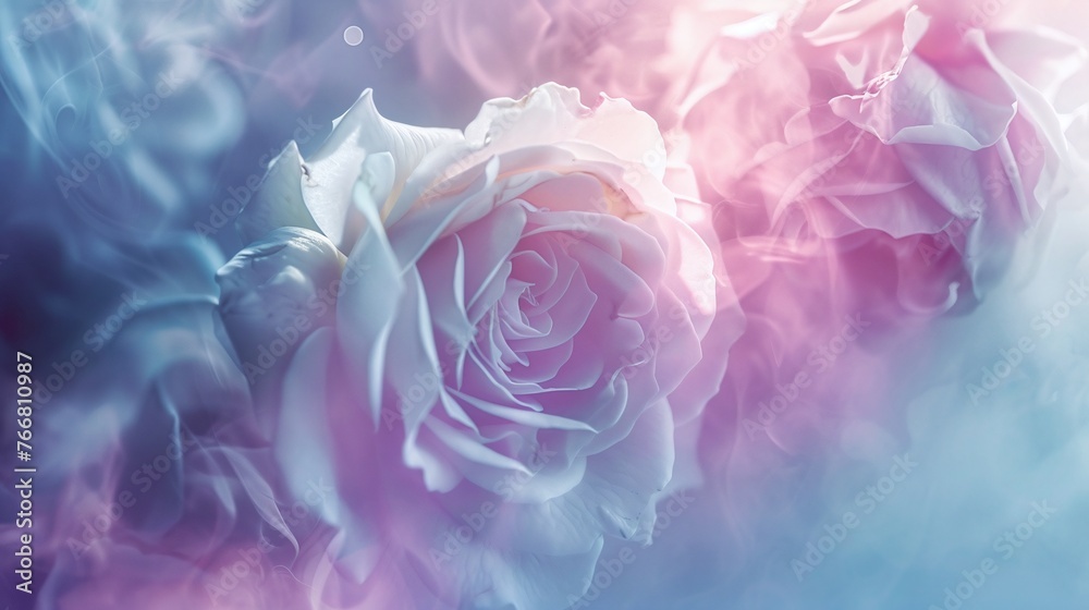 delicate white rose flower closeup with soft pastel abstract background creating an elegant and feminine floral atmosphere delicate white rose flower closeup with soft pastel abstract background creating an elegant and feminine floral atmosphere