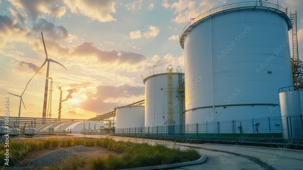 Hydrogen energy storage gas tank for clean electricity solar and wind turbine facility Hydrogen energy storage gas tank for clean electricity solar and wind turbine facility
