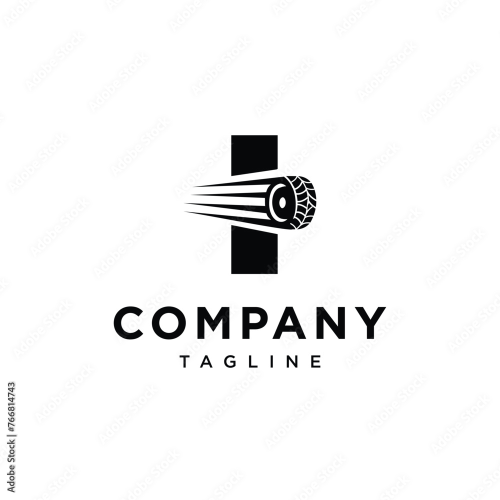 Letter I Wheel tire logo icon vector template.eps Letter I Wheel tire logo icon vector template.eps