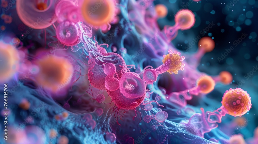Emerging pathogens amidst a colorful cellular environment. Emerging pathogens amidst a colorful cellular environment.