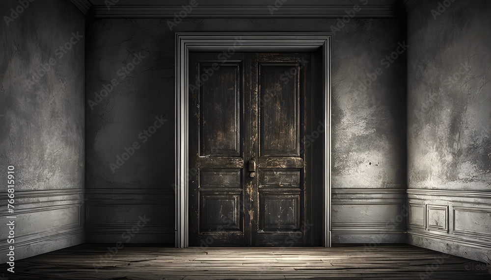 old wooden door