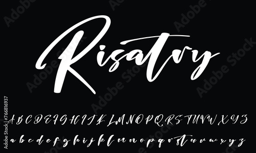 signature Font Calligraphy Logotype Script Brush Font Type Font lettering handwritten