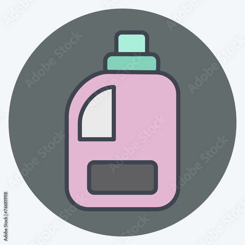 Icon Clean Product. related to Laundry symbol. color mate style. simple design editable. simple illustration, good for prints
