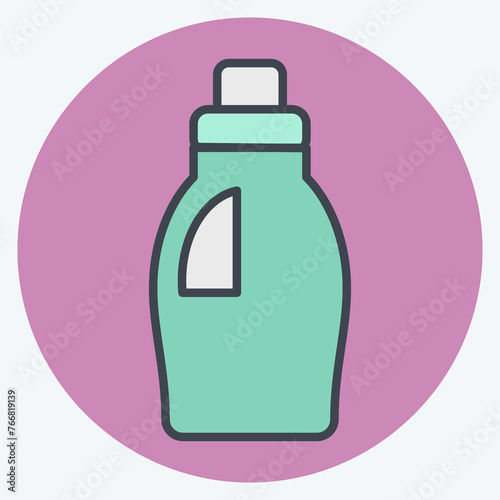 Icon Cleaning Product. related to Laundry symbol. color mate style. simple design editable. simple illustration, good for prints