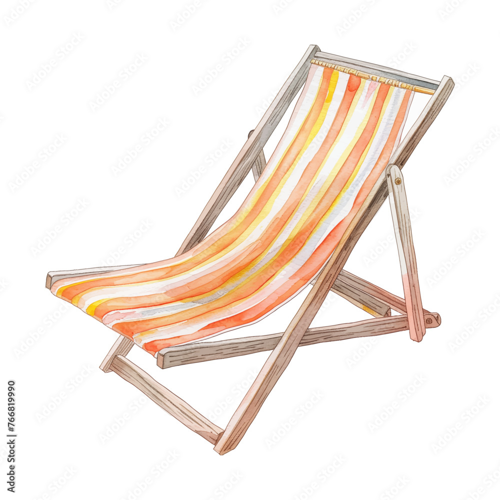 beach fold chair watercolor good quality and good design